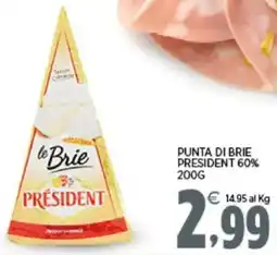 Interspar Punta di brie PRESIDENT 60% offerta
