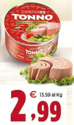 Interspar Tonno in olio d'oliva DESPAR offerta