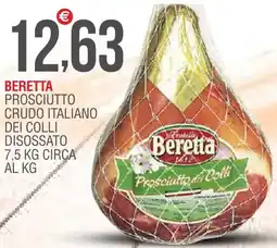 Caramico Beretta prosciutto crudo italiano dei colli disossato offerta