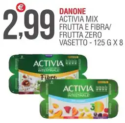 Caramico Danone activia mix frutta e fibra/ frutta zero vasetto offerta