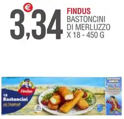 Caramico Findus bastoncini di merluzzo x 18 offerta