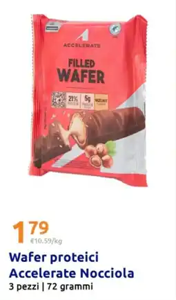 Action Wafer proteici Accelerate Nocciola offerta