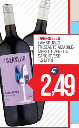 Caramico Tavernello lambrusco frizzante amabile/ merlot veneto/ sangiovese offerta