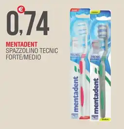 Caramico Mentadent spazzolino tecnic forte/medio offerta