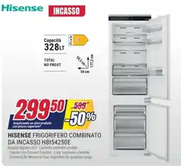 Trony HISENSE FRIGORIFERO COMBINATO DA INCASSO HB154250E offerta