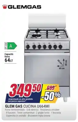 Trony GLEM GAS CUCINA U664MI offerta