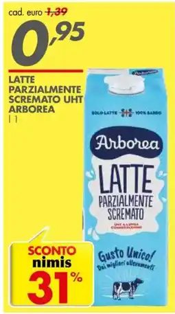 Italmark Latte parzialmente scremato uht ARBOREA offerta