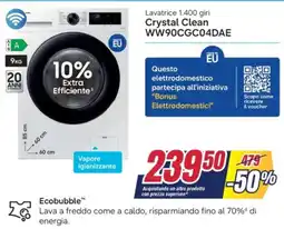 Trony Lavatrice 1.400 giri Crystal Clean WW90CGC04DAE offerta