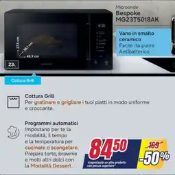 Trony Microonde Bespoke MG23T5018AK offerta