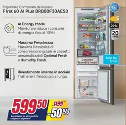 Trony Frigorifero Combinato da incasso F1rst 60 Al Plus BRB80F30AESO offerta