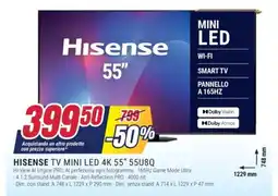 Trony HISENSE TV MINI LED 4K 55″ 55U8Q offerta