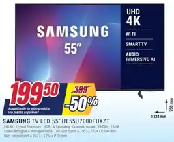 Trony SAMSUNG TV LED 55" UE55U7000FUXZT offerta