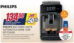 Trony PHILIPS MACCHINA CAFFÈ AUTOMATICA SERIE 1200 EP1224/00 offerta