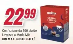 Trony Confezione da 100 cialde lavazza a modo mio crema e gusto caffè LAVAZZA offerta