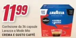Trony Confezione da 36 capsule lavazza a modo mio crema e gusto caffè LAVAZZA offerta