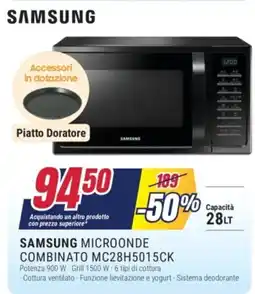 Trony SAMSUNG MICROONDE COMBINATO MC28H5015CK offerta