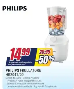 Trony PHILIPS FRULLATORE HR2041/00 offerta