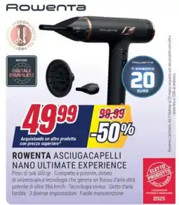 Trony Rowenta asciugacapelli nano ultimate experience offerta