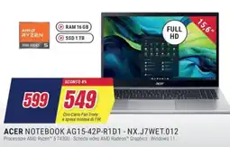 Trony ACER NOTEBOOK AG15-42P-R1D1 - NX.J7WET.012 offerta