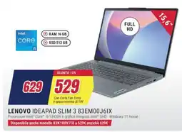 Trony LENOVO IDEAPAD SLIM 3 83EM00J6IX offerta