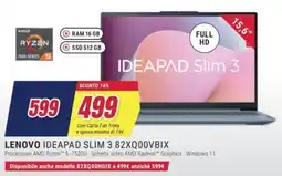Trony LENOVO IDEAPAD SLIM 3 82XQ00VBIX offerta