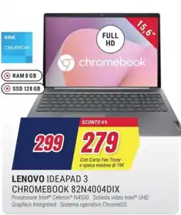 Trony LENOVO IDEAPAD 3 CHROMEBOOK 82N4004DIX offerta