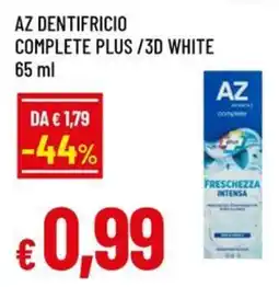 A&O Az dentifricio complete plus/3d white offerta
