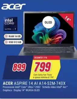 Trony ACER ASPIRE 14 AI A14-52M-740X offerta