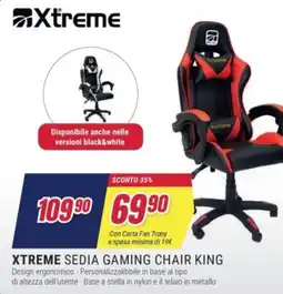 Trony Xtreme sedia gaming chair king offerta