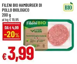 A&O Fileni bio hamburger di pollo biologico offerta