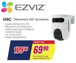 Trony EZVIZ H9C Telecamera 360° da esterno offerta