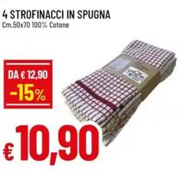 A&O 4 strofinacci in spugna offerta