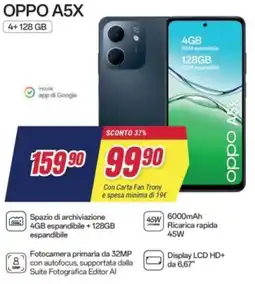 Trony OPPO A5X 4+128 GB offerta