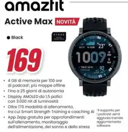 Trony amazfit Active Max offerta