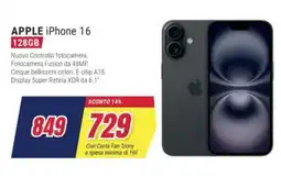 Trony APPLE iPhone 16 128GB offerta