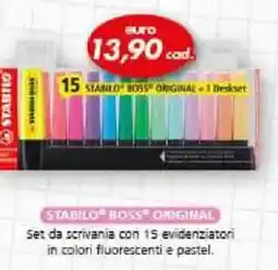 Italmark STABILO Set da scrivania con 15 evidenziatori offerta