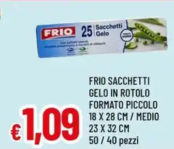 A&O Frio sacchetti gelo in rotolo formato piccolo 18 x 28 cm/medio 23 x 32 cm 50/40 pezzi offerta