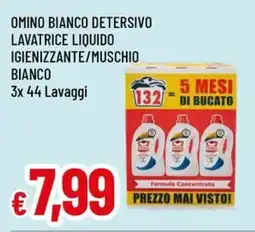 A&O Omino bianco detersivo lavatrice liquido igienizzante/muschio bianco offerta