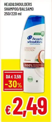 A&O Head&shoulders shampoo/balsamo offerta