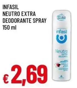A&O Infasil neutro extra deodorante spray offerta
