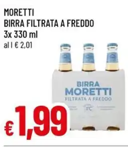 A&O Moretti birra filtrata a freddo offerta