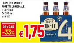 A&O Birrificio angelo poretti l'originale 4 luppoli offerta