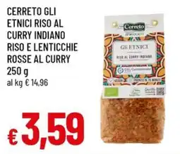 A&O Cerreto gli etnici riso al curry indiano riso e lenticchie rosse al curry offerta