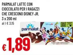 A&O Parmalat latte con cioccolato per i ragazzi che crescono disney jr. offerta