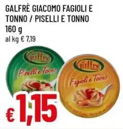 A&O Galfrè giacomo fagioli e tonno/piselli e tonno offerta