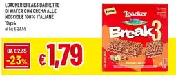 A&O Loacker break3 barrette di wafer con crema alle nocciole 100% italiane offerta