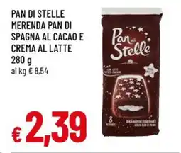 A&O Pan di stelle merenda pan di spagna al cacao e crema al latte offerta