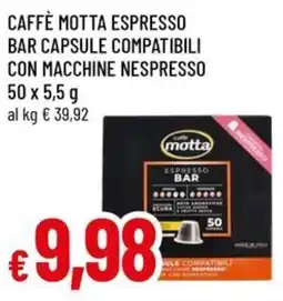 A&O Caffè motta espresso bar capsule compatibili con macchine nespresso offerta