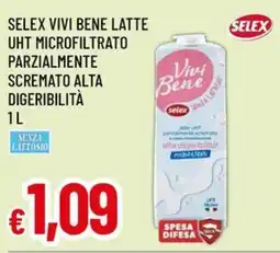 A&O Selex vivi bene latte UHT microfiltrato parzialmente scremato alta digeribilità offerta