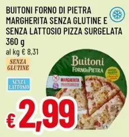 A&O Buitoni forno di pietra margherita senza glutine e senza lattosio pizza surgelata offerta